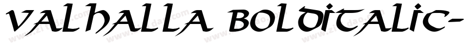 Valhalla BoldItalic字体转换